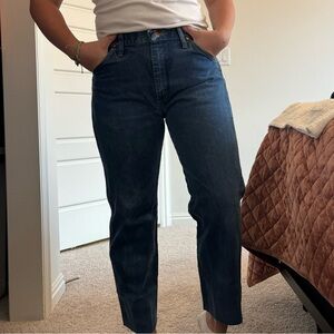 Wrangler Cut Off Dark Denim Jeans